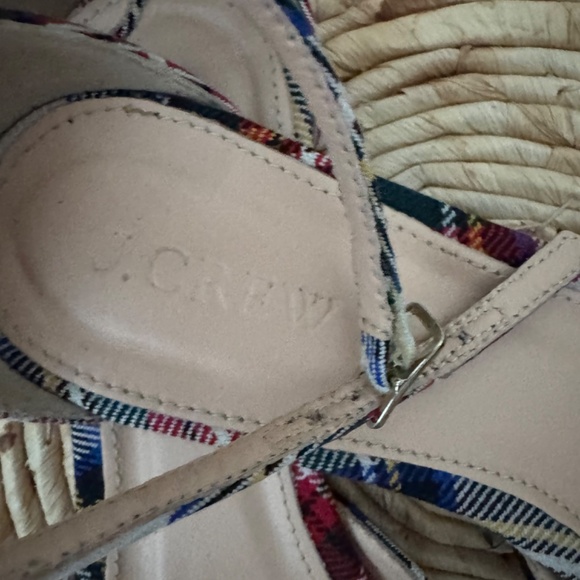 J. Crew Sadie Pom-Pom Tartan Ankle Strapped Flats In Tartan 6.5 - Picture 4 of 8